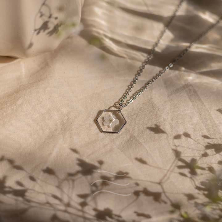 Forevermore Necklace - Real flower Jewellery - Leafy Affair