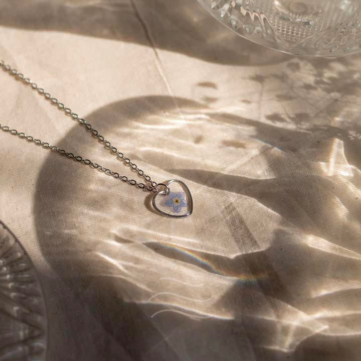 Memoirs of Love Necklace - Real flower Jewellery - Leafy Affair