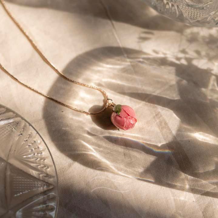 Coralie Necklace - Real flower Jewellery - Leafy Affair