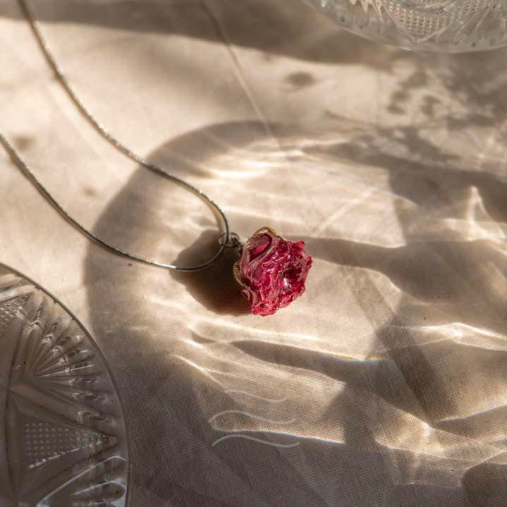 Mon Cherie Necklace - Real flower Jewellery - Leafy Affair