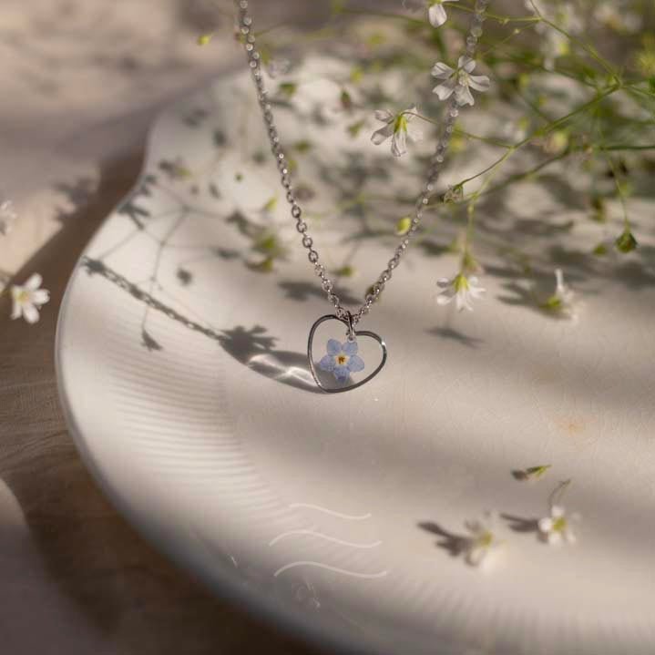 Memoirs of Love Necklace - Real flower Jewellery - Leafy Affair