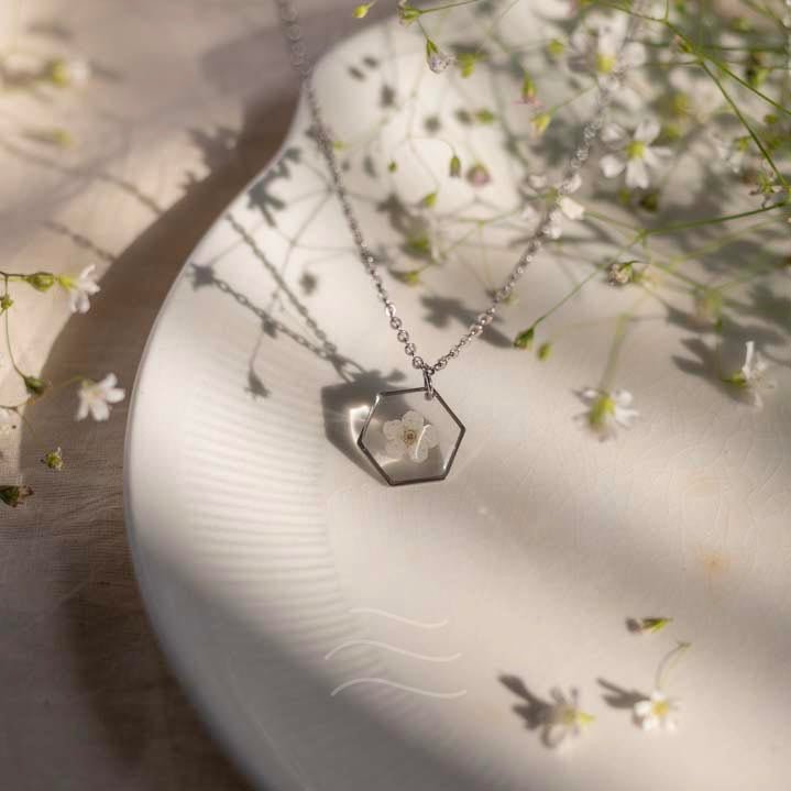 Forevermore Necklace - Real flower Jewellery - Leafy Affair