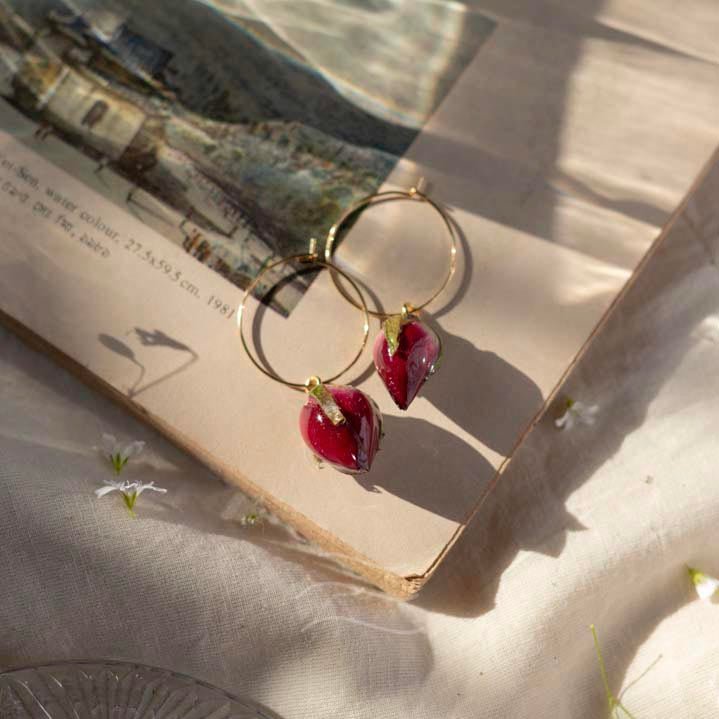 Jolie Earrings - Real flower Jewellery - Leafy Affair
