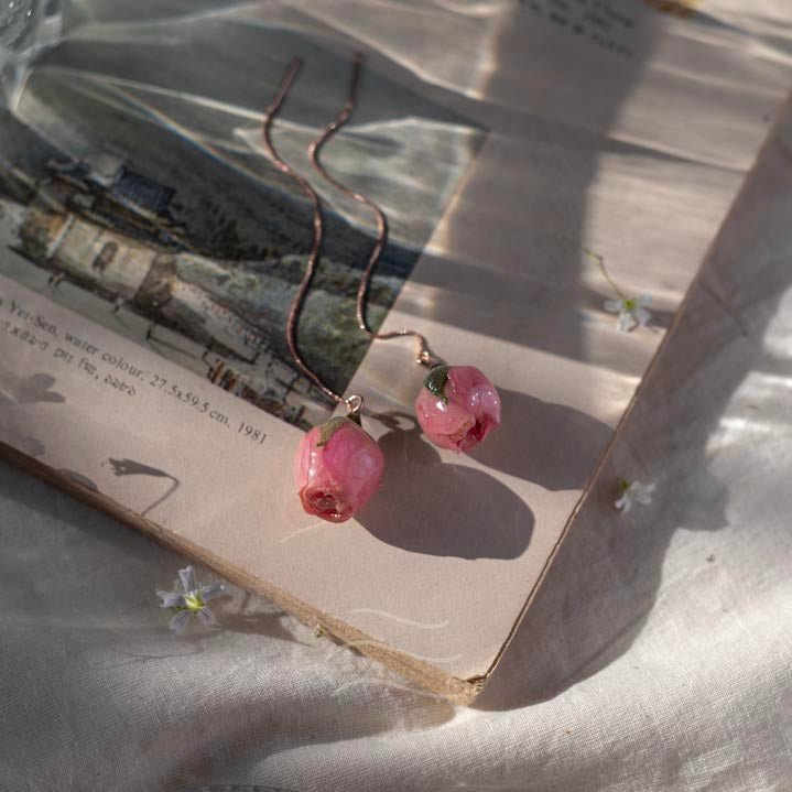 Coralie Set - Real flower Jewellery - Leafy Affair