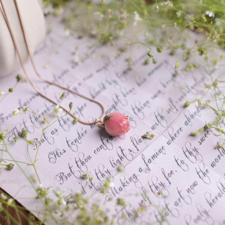 Coralie Necklace - Real flower Jewellery - Leafy Affair