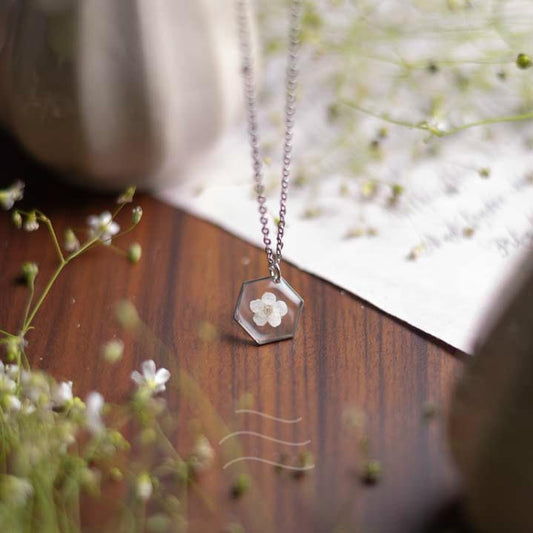 Forevermore Necklace - Real flower Jewellery - Leafy Affair