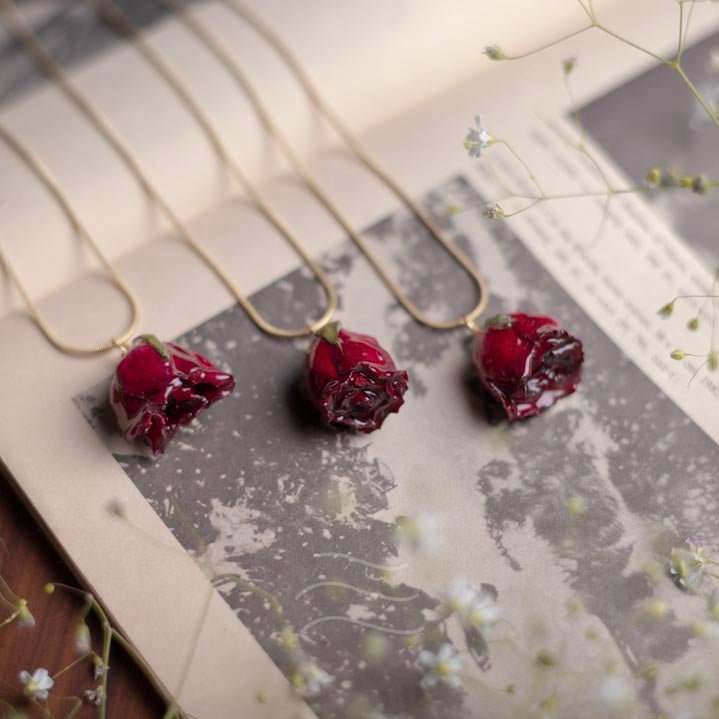 Jolie Set - Real flower Jewellery - Leafy Affair