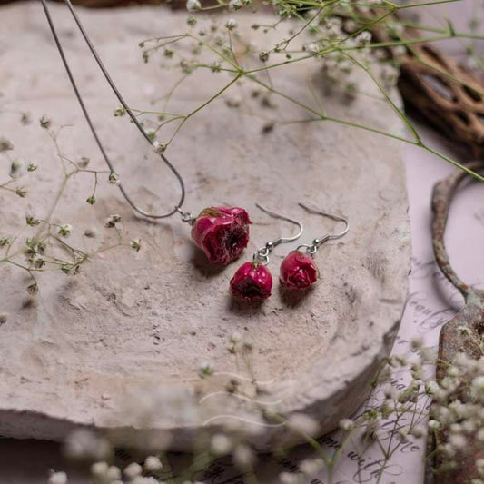 Mon Cherie Set - Real flower Jewellery - Leafy Affair