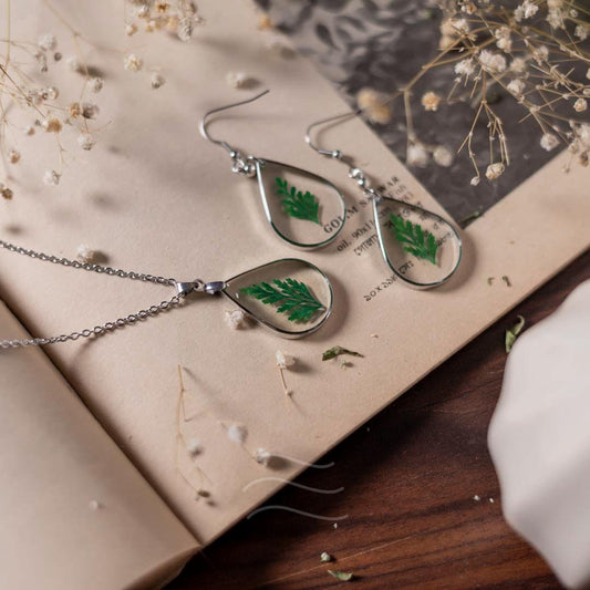 Wild Fern Set - Real flower Jewellery - Leafy Affair