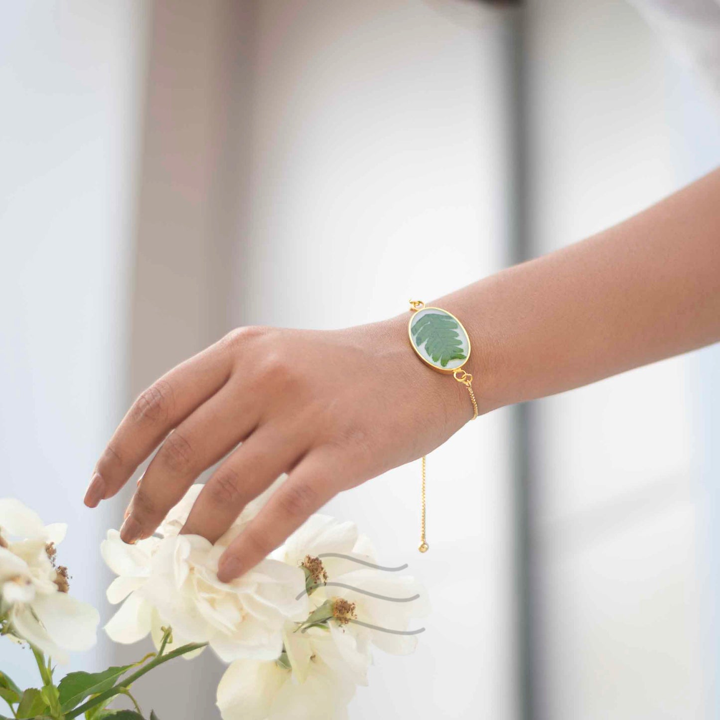 Forever Fern Bracelet - Real flower Jewellery - Leafy Affair