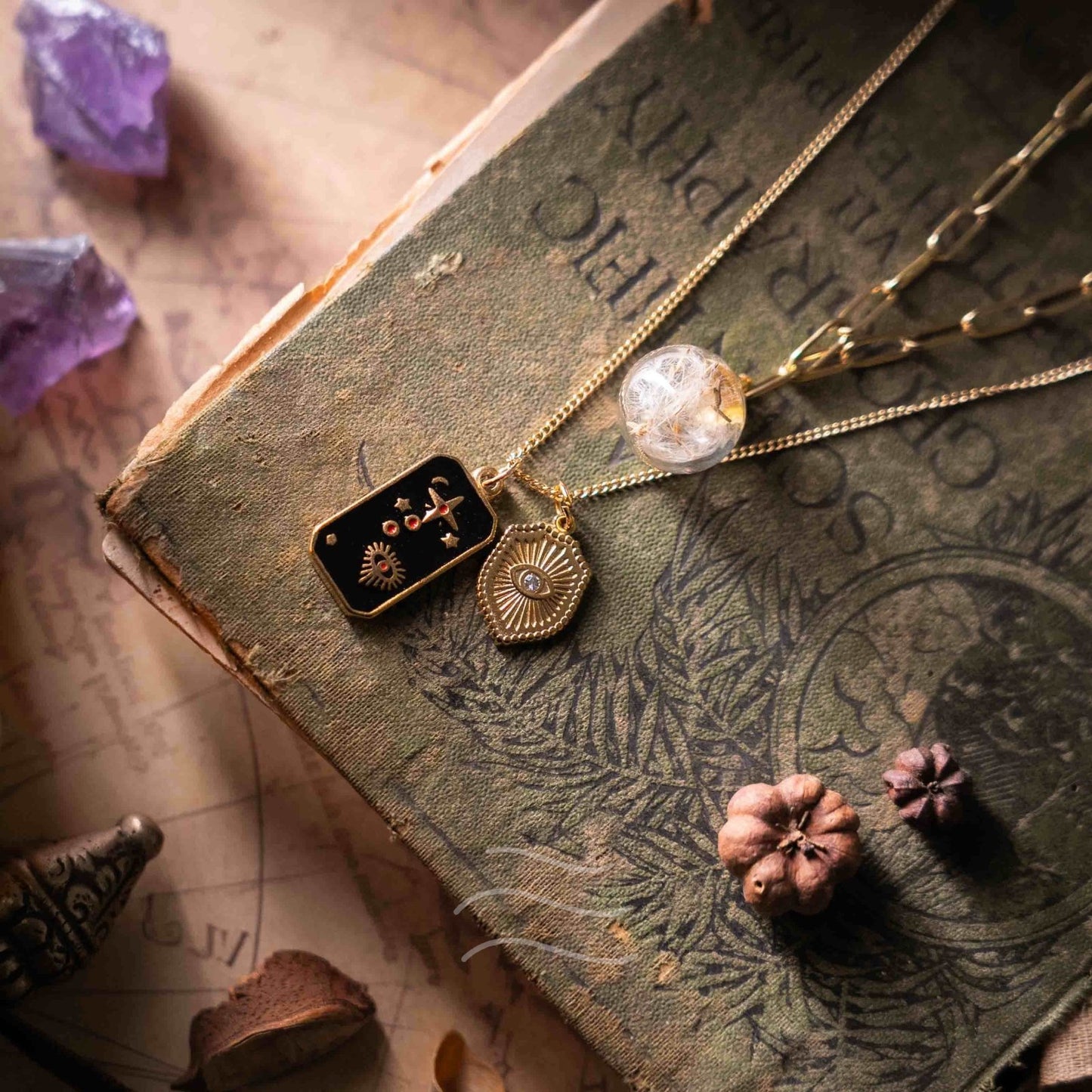 🧿 Guardian Star Necklace - Real flower Jewellery - Leafy Affair