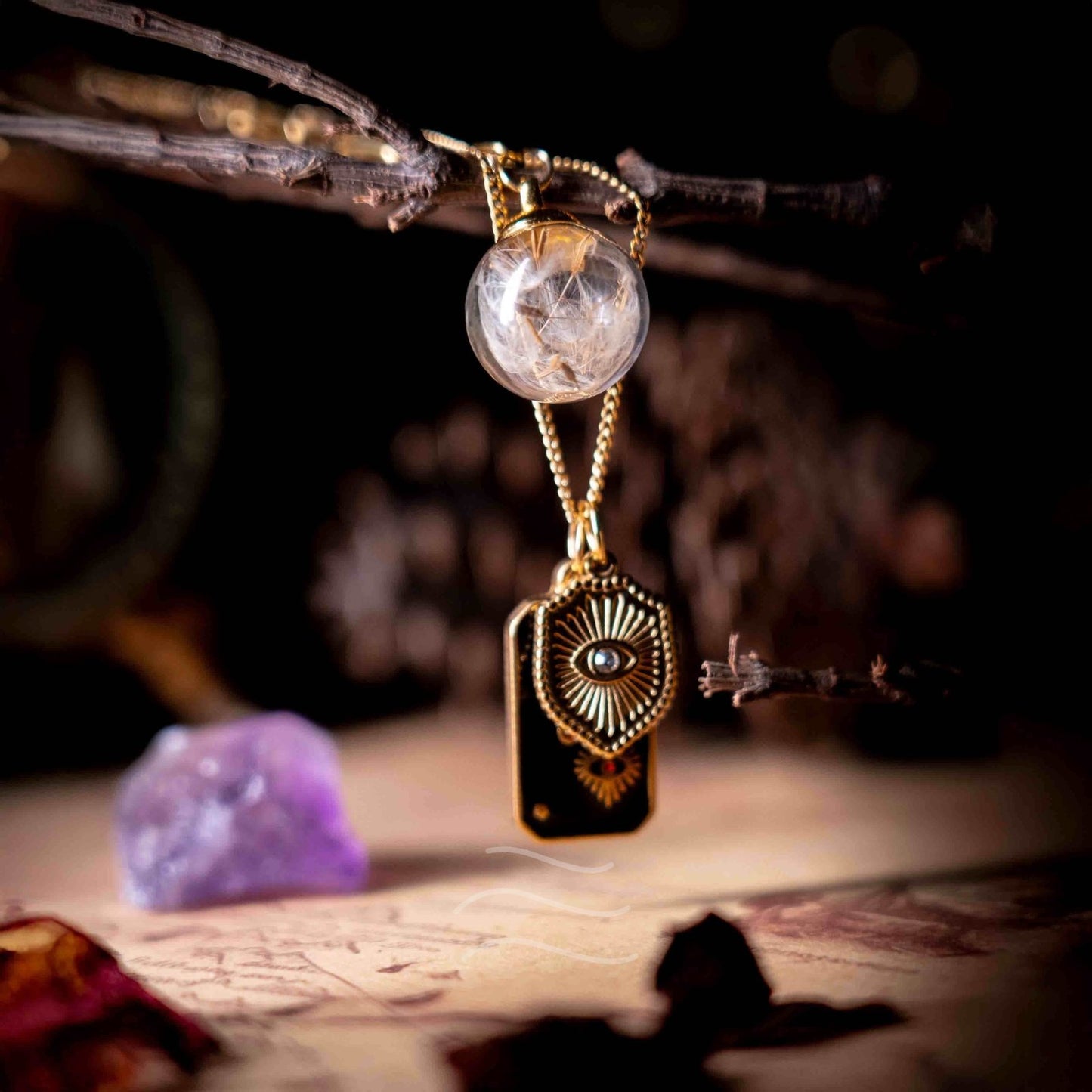 🧿 Guardian Star Necklace - Real flower Jewellery - Leafy Affair