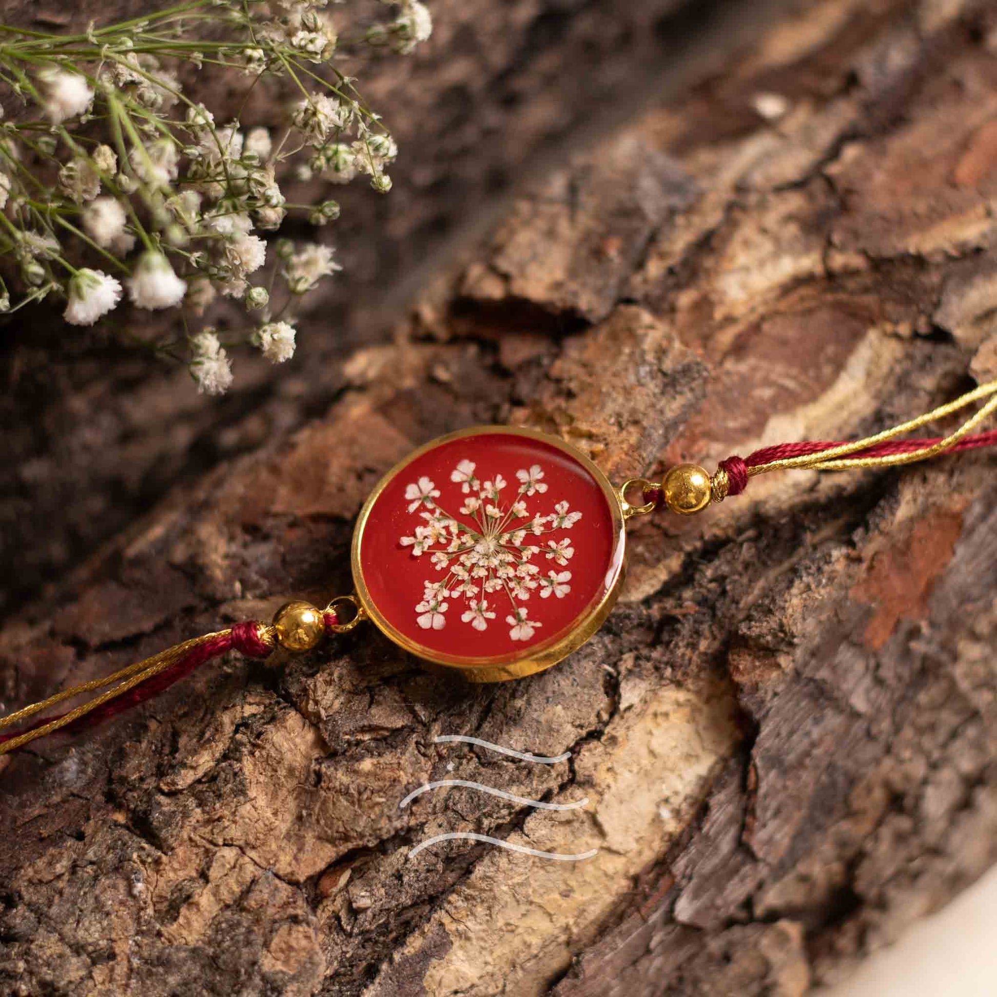 Mitti Pao Rakhi - Real flower Jewellery - Leafy Affair