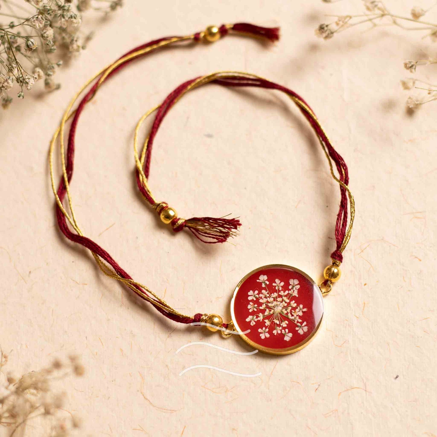 Mitti Pao Rakhi - Real flower Jewellery - Leafy Affair