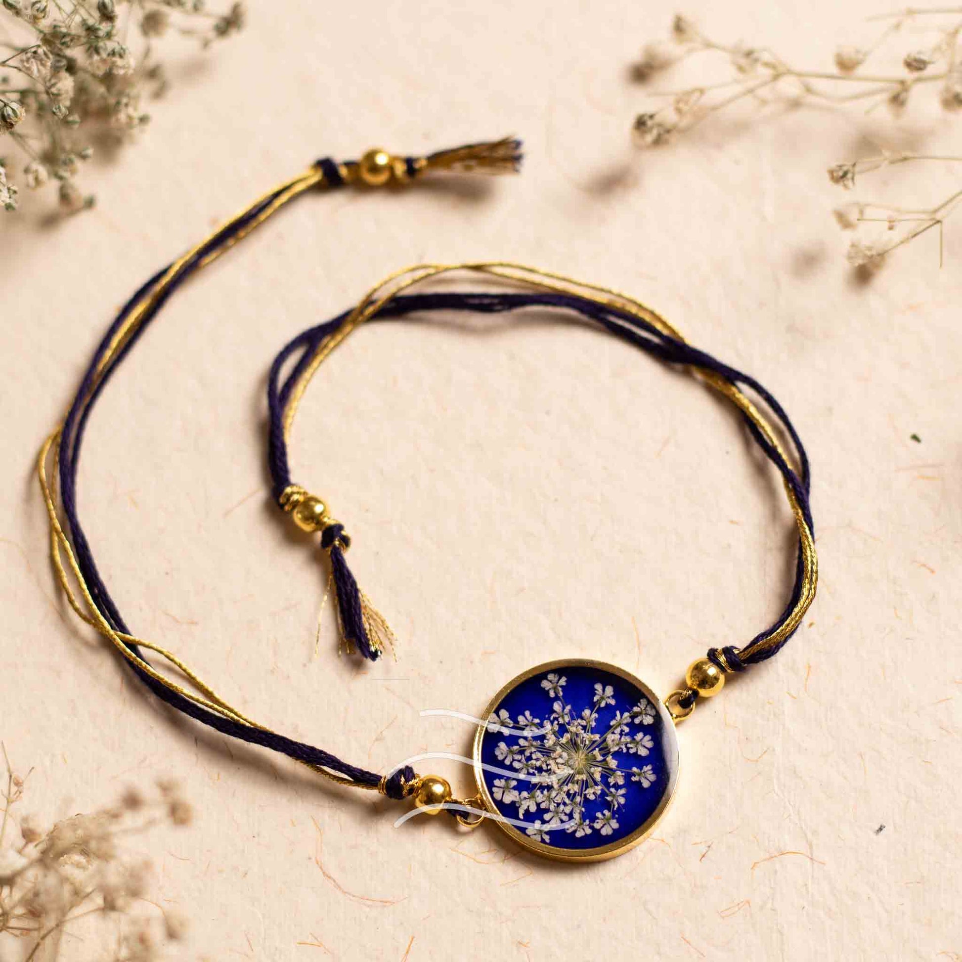 Tirchi Nazar Rakhi - Real flower Jewellery - Leafy Affair