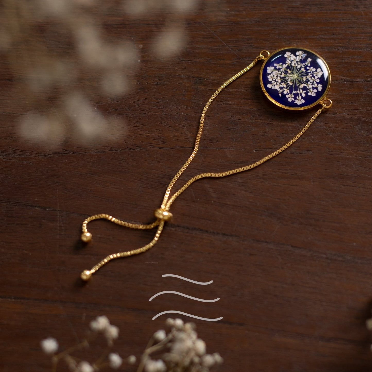 Nebula Star Cluster Bracelet - Real flower Jewellery - Leafy Affair