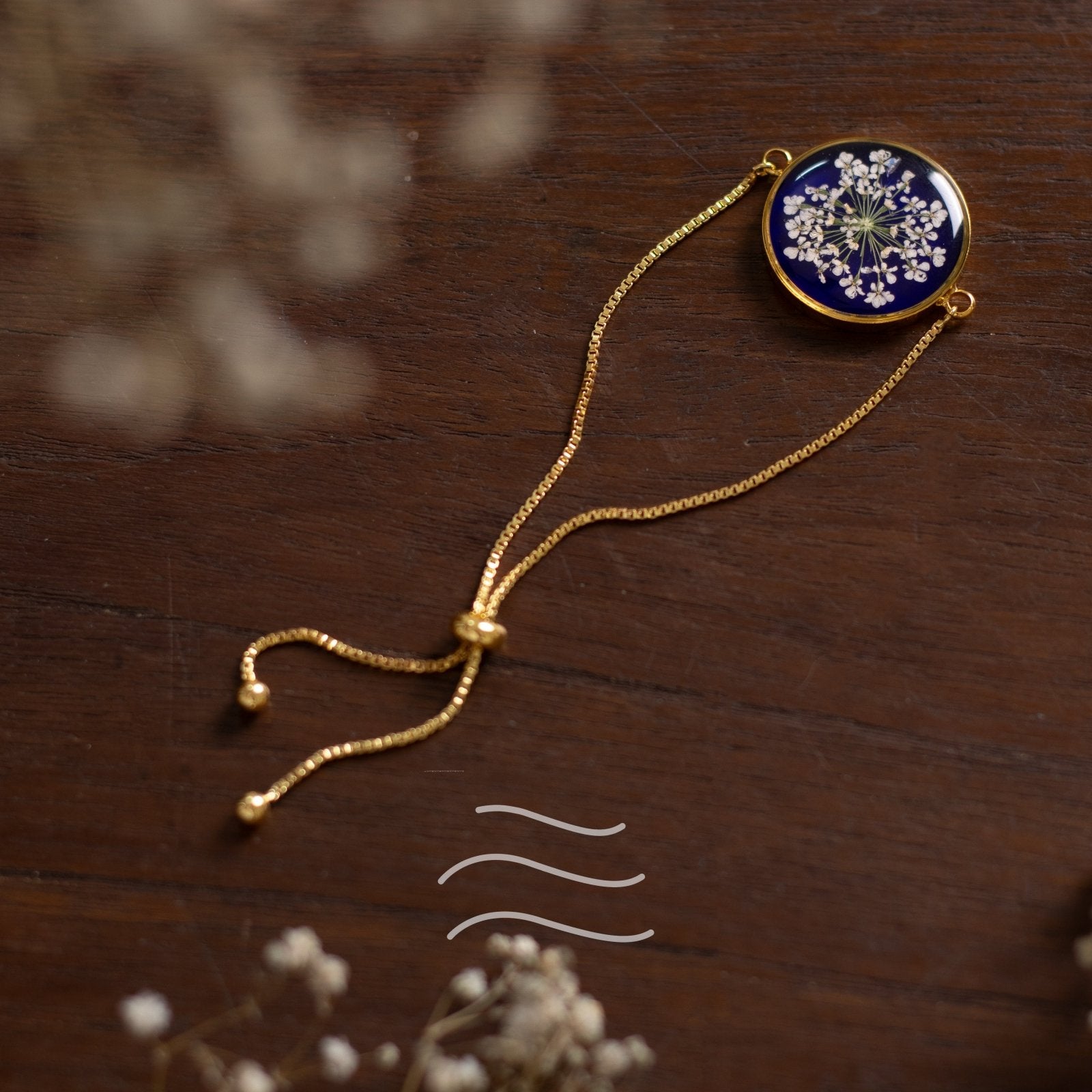 Nebula Star Cluster Bracelet - Real flower Jewellery - Leafy Affair