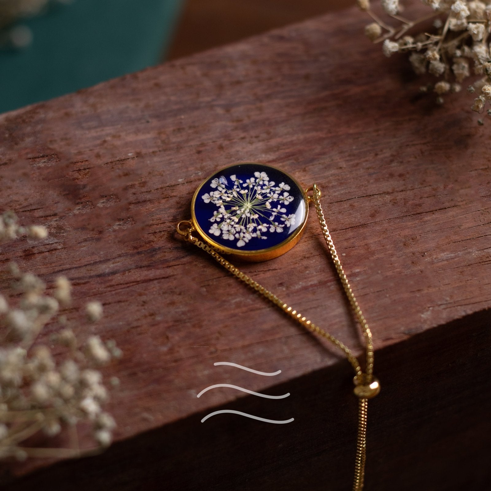Nebula Star Cluster Bracelet - Real flower Jewellery - Leafy Affair