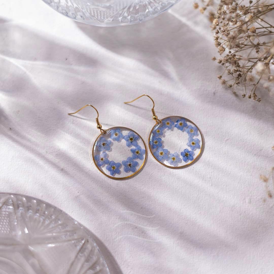 Kiss of Remembrance Earring - Real flower Jewellery - Leafy Affair