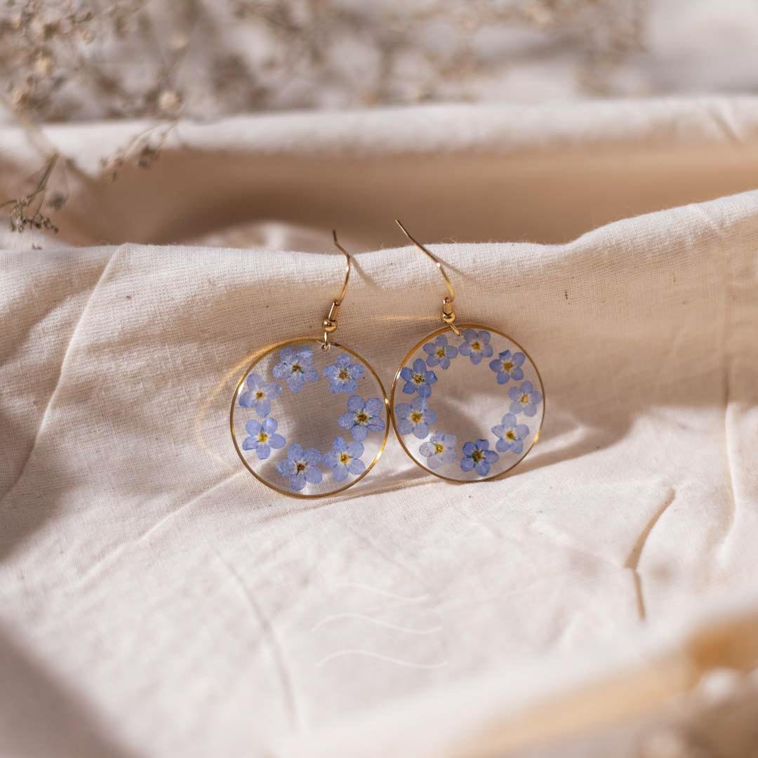 Kiss of Remembrance Earring - Real flower Jewellery - Leafy Affair