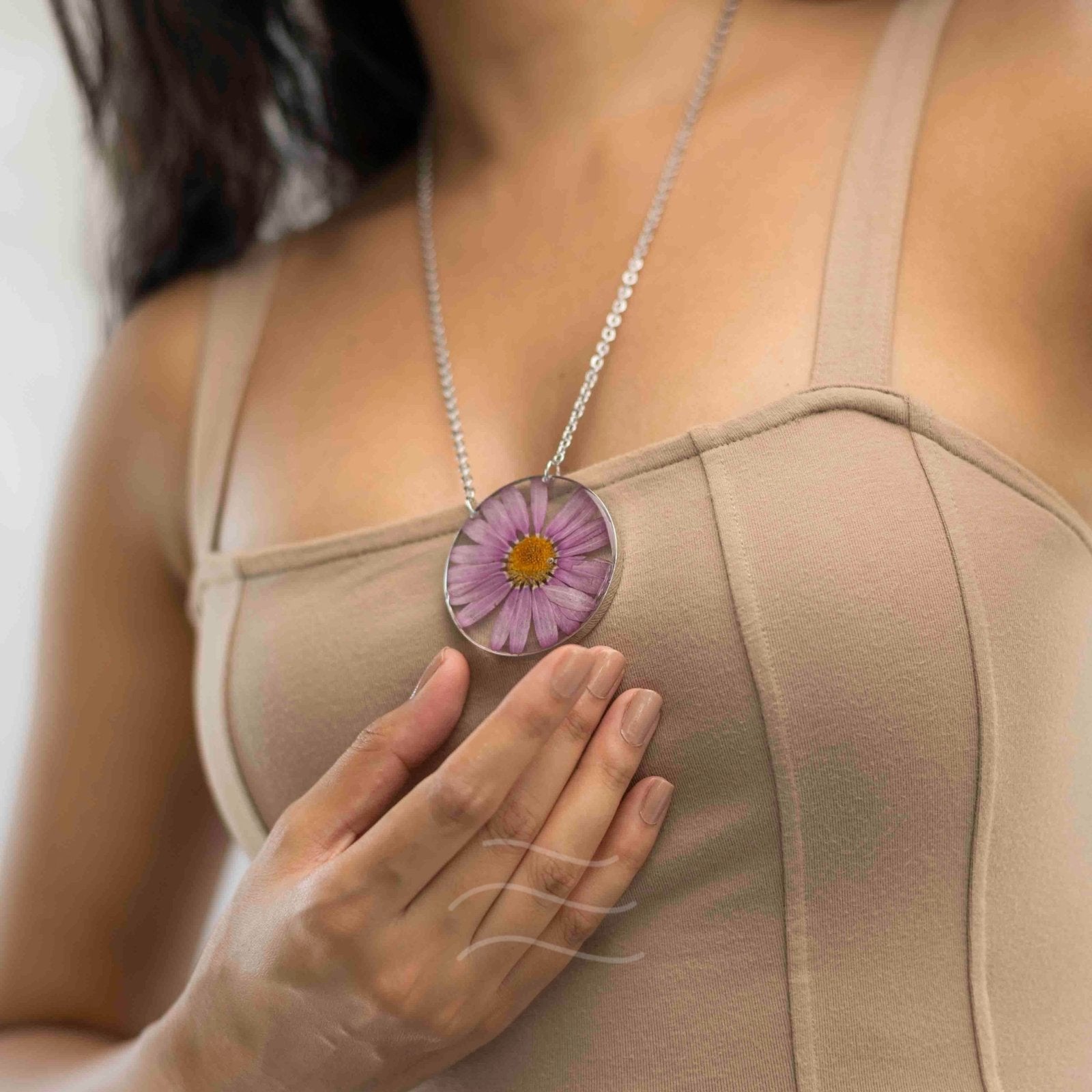 Purple Dawn Necklace - Real flower Jewellery - Leafy Affair