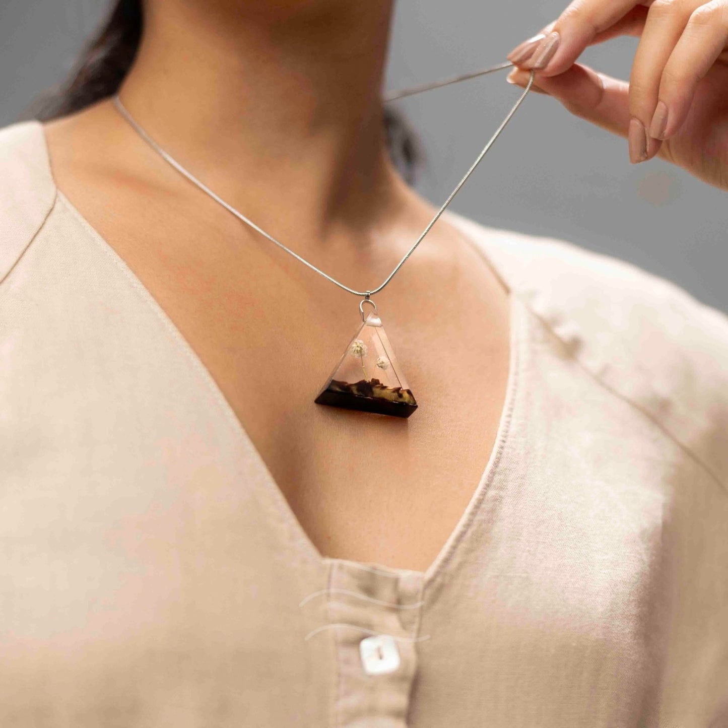 Cedar Crest Necklace - Real flower Jewellery - Leafy Affair