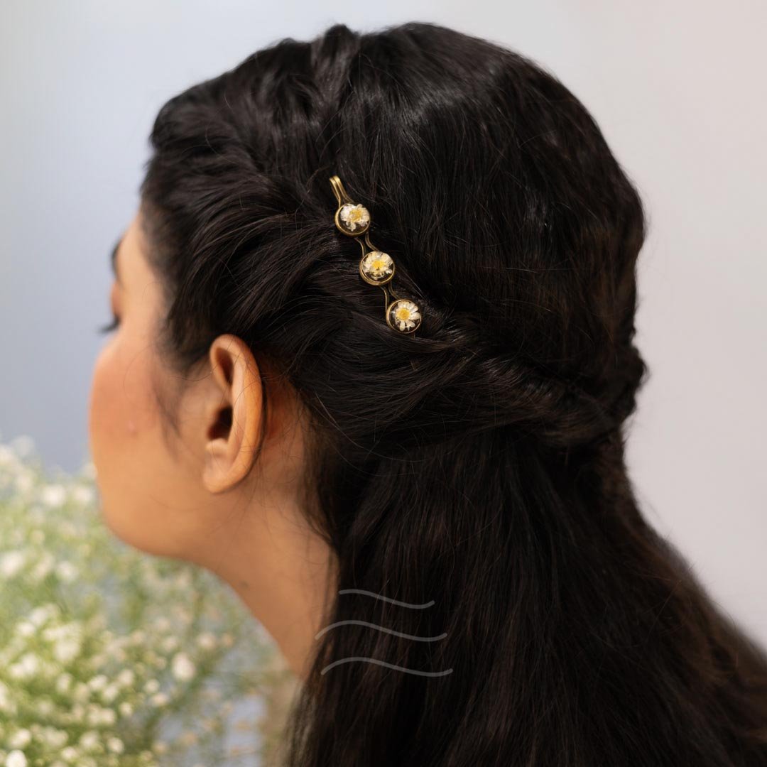 Apollo's Floret Hairpin - Real flower Jewellery - Leafy Affair
