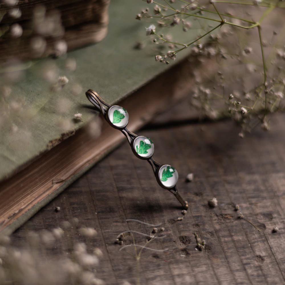 Pothos Fern Hairpin - Real flower Jewellery - Leafy Affair