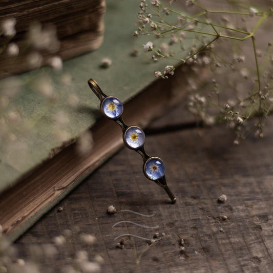 Forget-me-not Hairpin - Real flower Jewellery - Leafy Affair