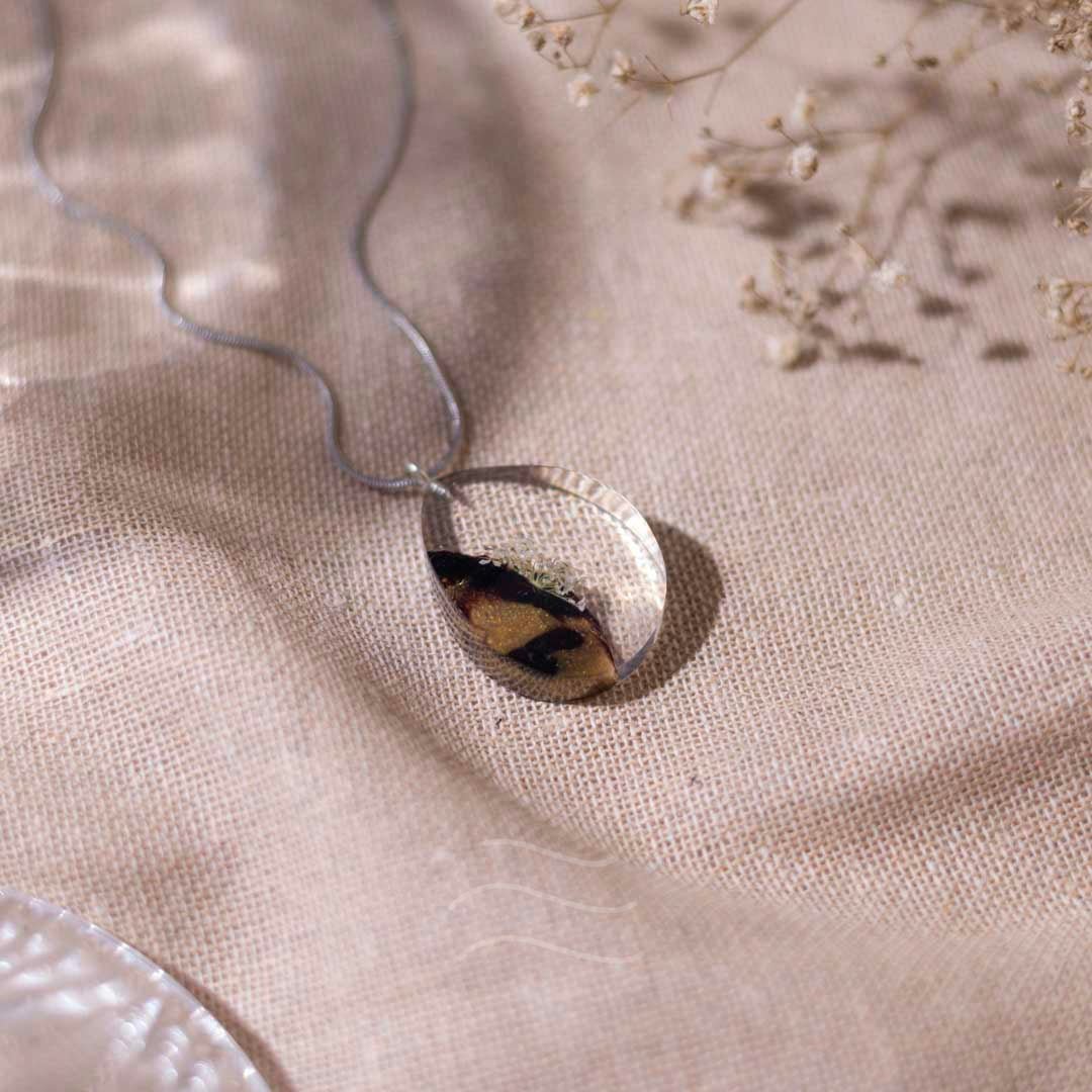 Snowflake Forest Necklace - Real flower Jewellery - Leafy Affair
