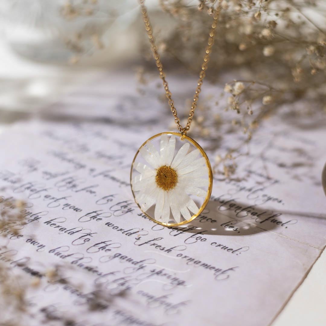 Morning Dew Necklace - Real flower Jewellery - Leafy Affair