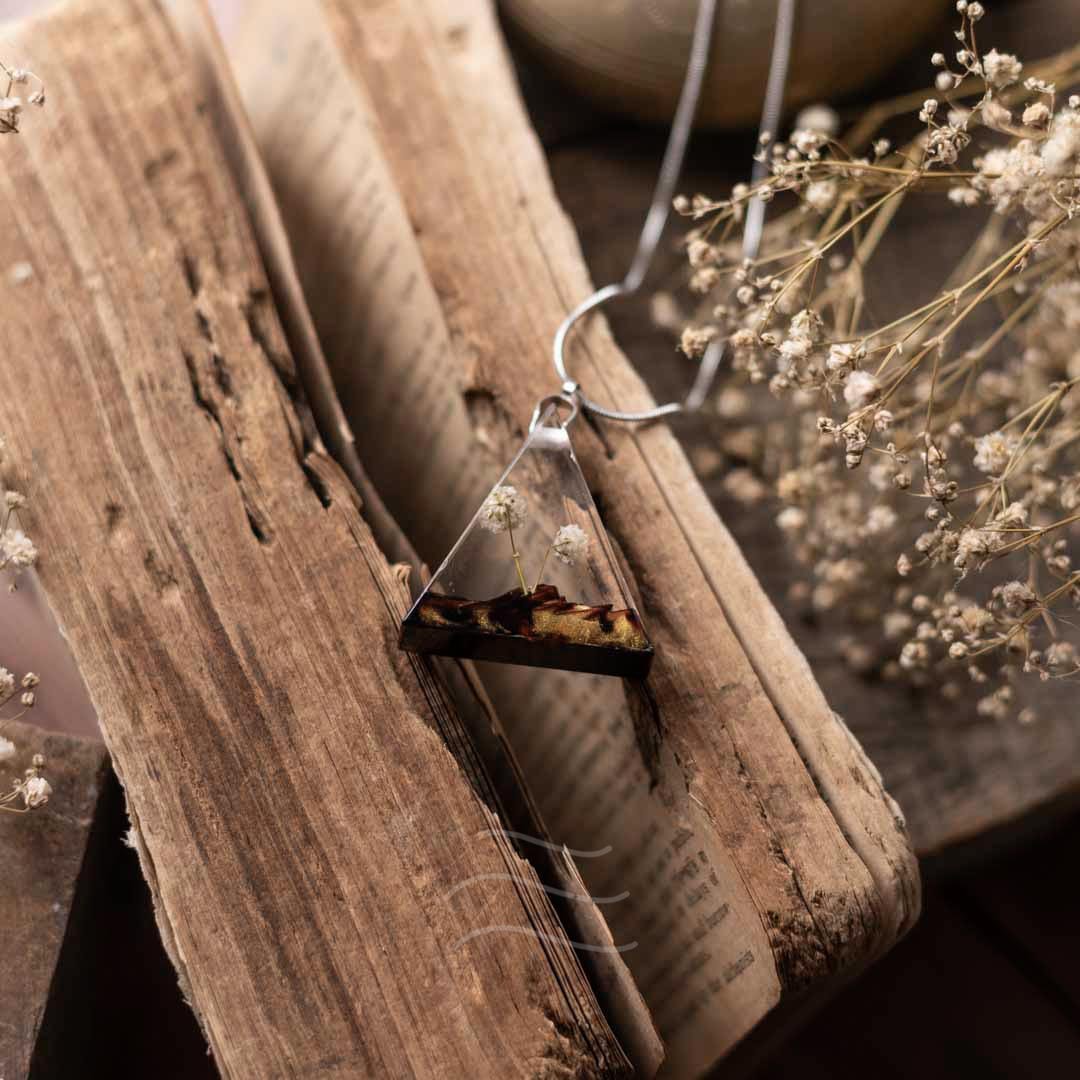 Cedar Crest Necklace - Real flower Jewellery - Leafy Affair