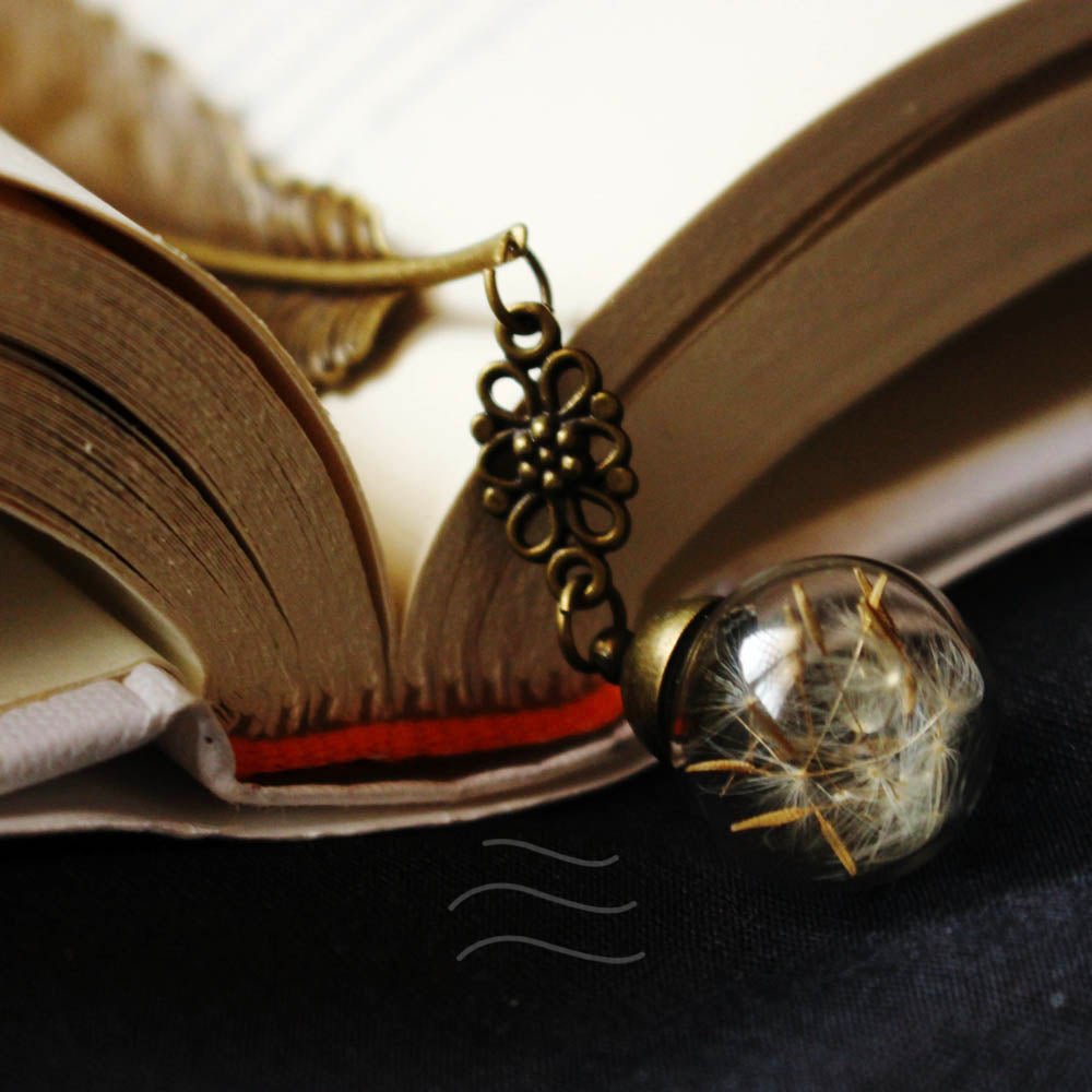 Feather Bookmark - Real flower Jewellery - Leafy Affair