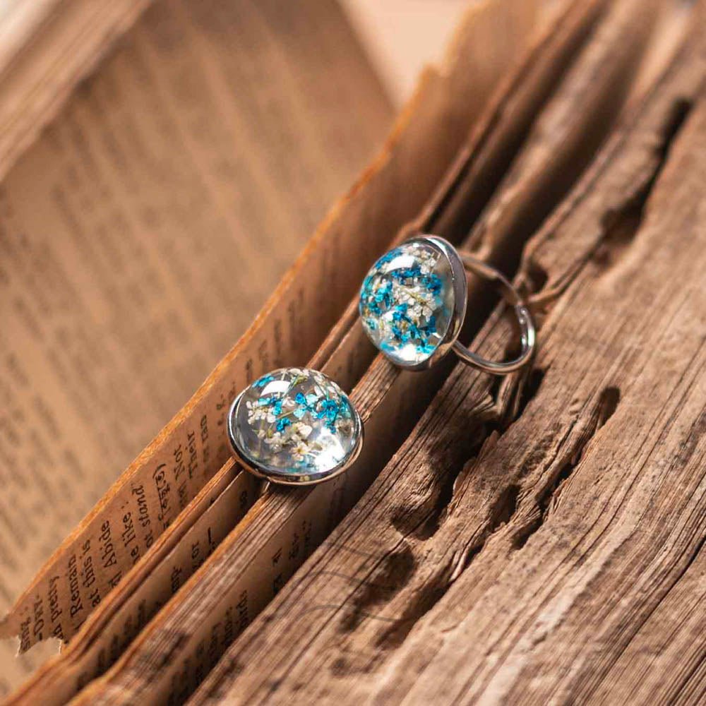 Turquoise Seas Set - Real flower Jewellery - Leafy Affair
