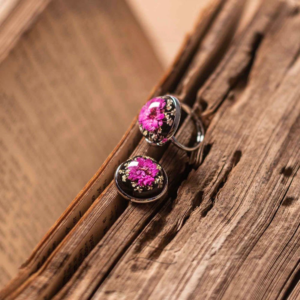Ruby Dreams Ring - Real flower Jewellery - Leafy Affair