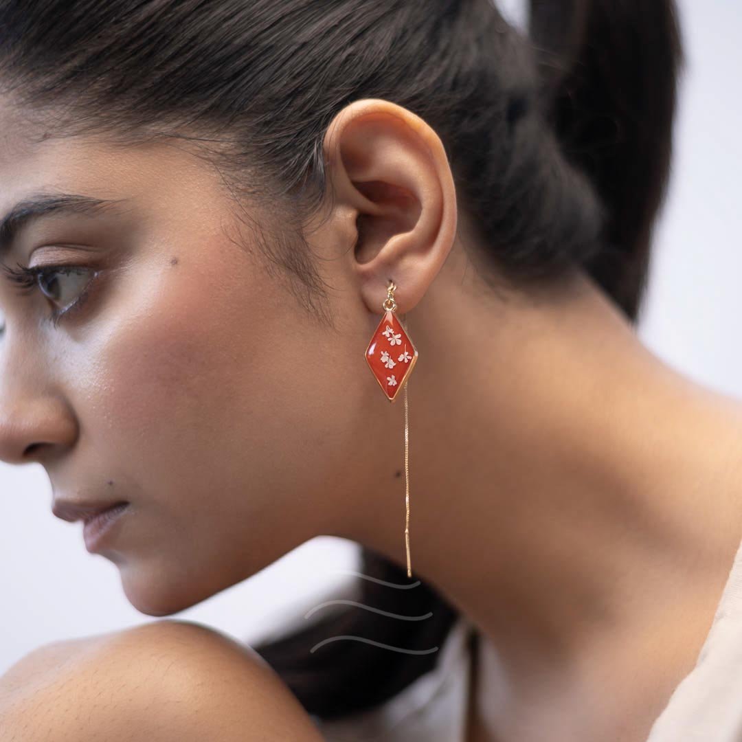 Starstruck Earrings - Real flower Jewellery - Leafy Affair