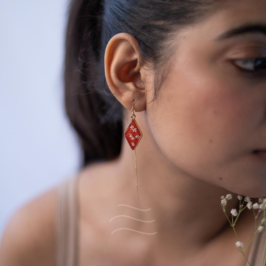Starstruck Earrings - Real flower Jewellery - Leafy Affair