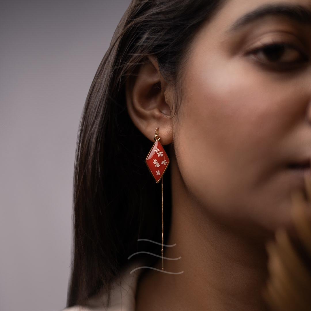 Starstruck Earrings - Real flower Jewellery - Leafy Affair