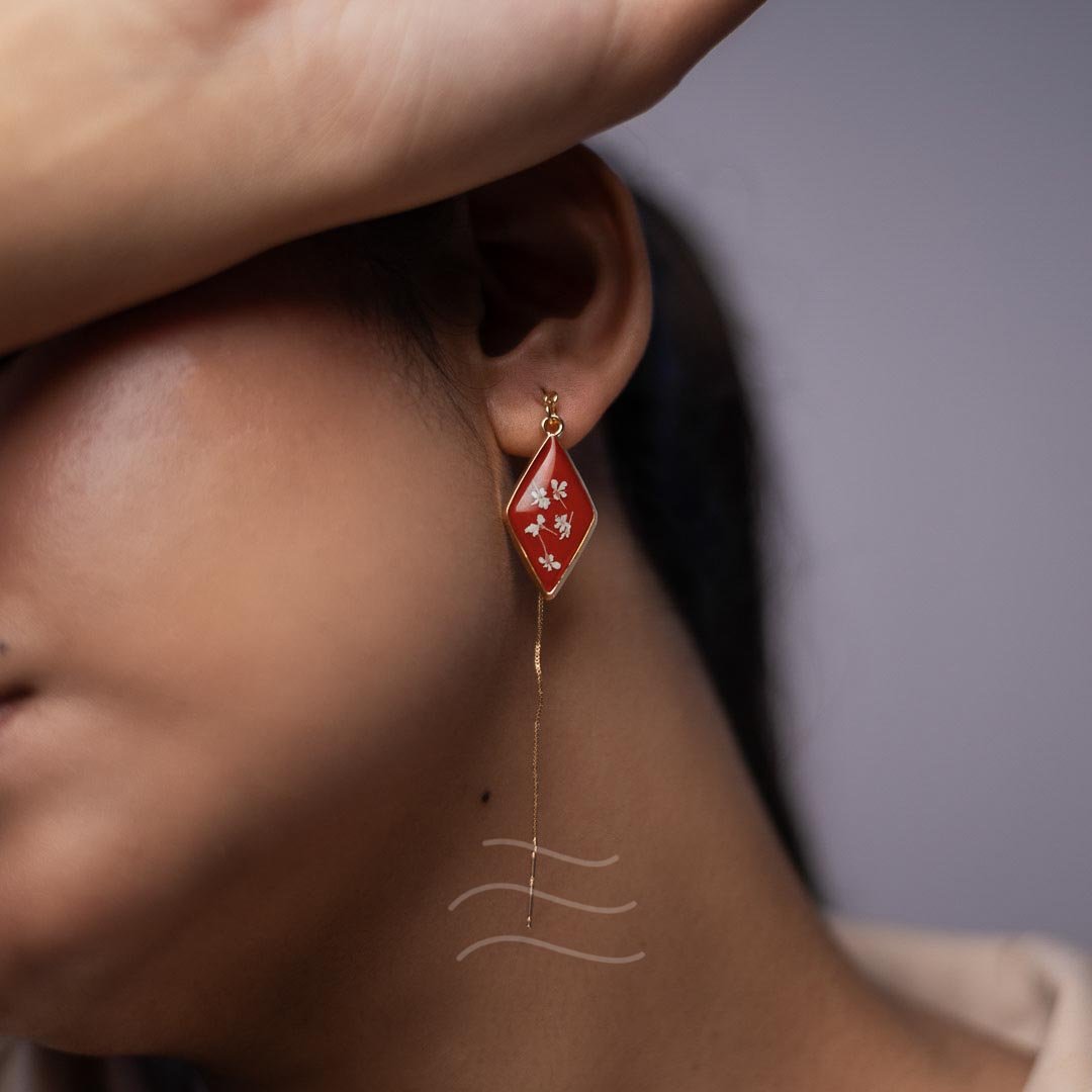Starstruck Earrings - Real flower Jewellery - Leafy Affair