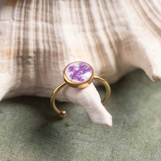 Bird's Nest Lilac Ring - Real flower Jewellery - Leafy Affair