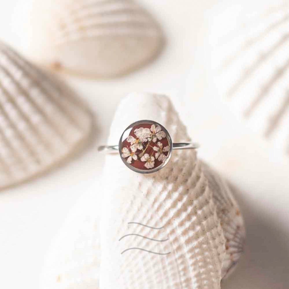 Bird's Nest Scarlet Ring - Real flower Jewellery - Leafy Affair