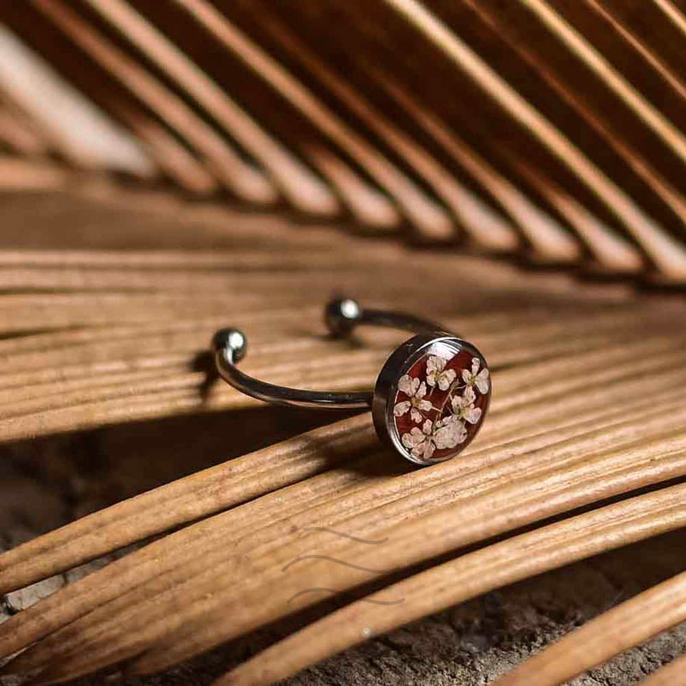 Bird's Nest Scarlet Ring - Real flower Jewellery - Leafy Affair