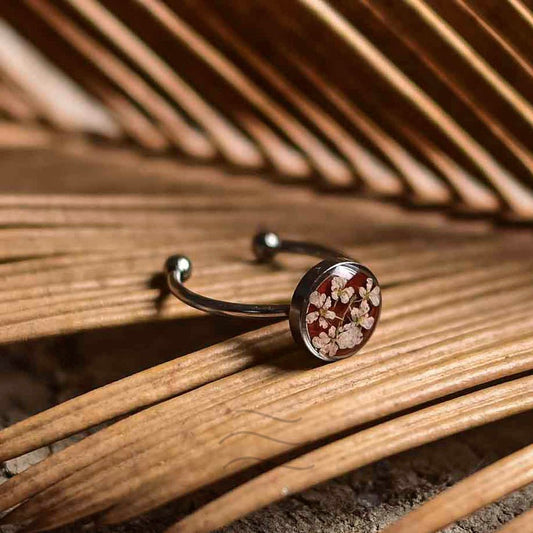 Bird's Nest Scarlet Ring - Real flower Jewellery - Leafy Affair