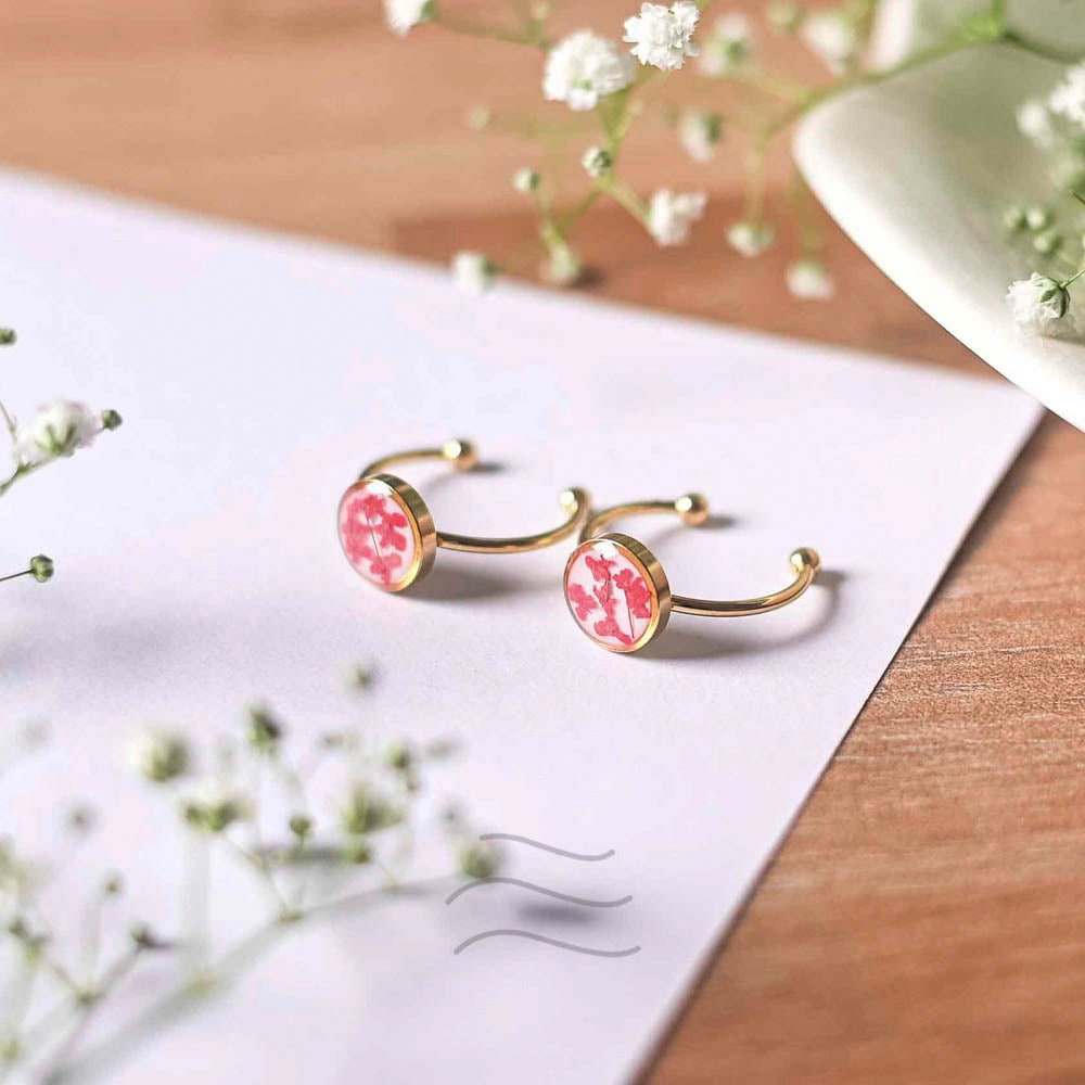 Bird's Nest Claret Ring - Real flower Jewellery - Leafy Affair
