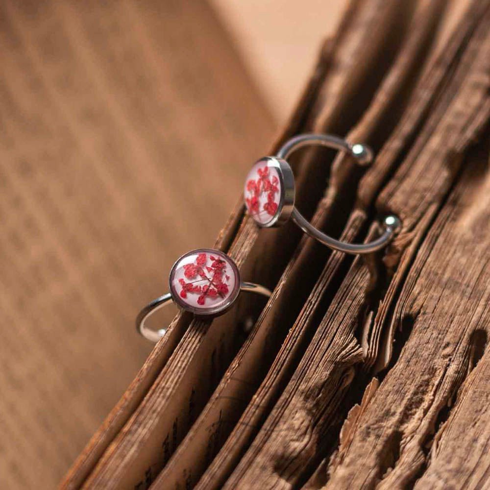 Bird's Nest Claret Ring - Real flower Jewellery - Leafy Affair