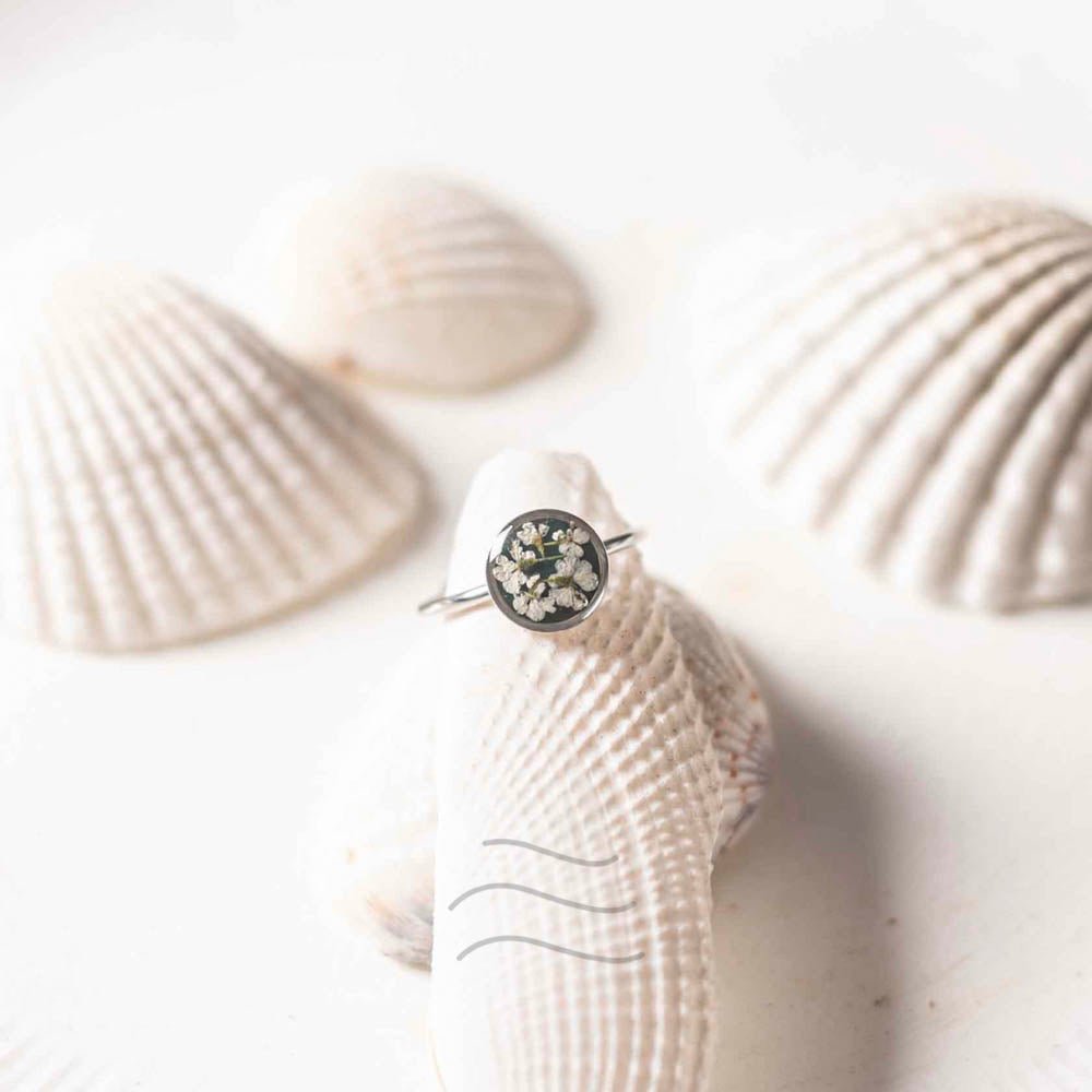 Bird's Nest Jade Ring - Real flower Jewellery - Leafy Affair