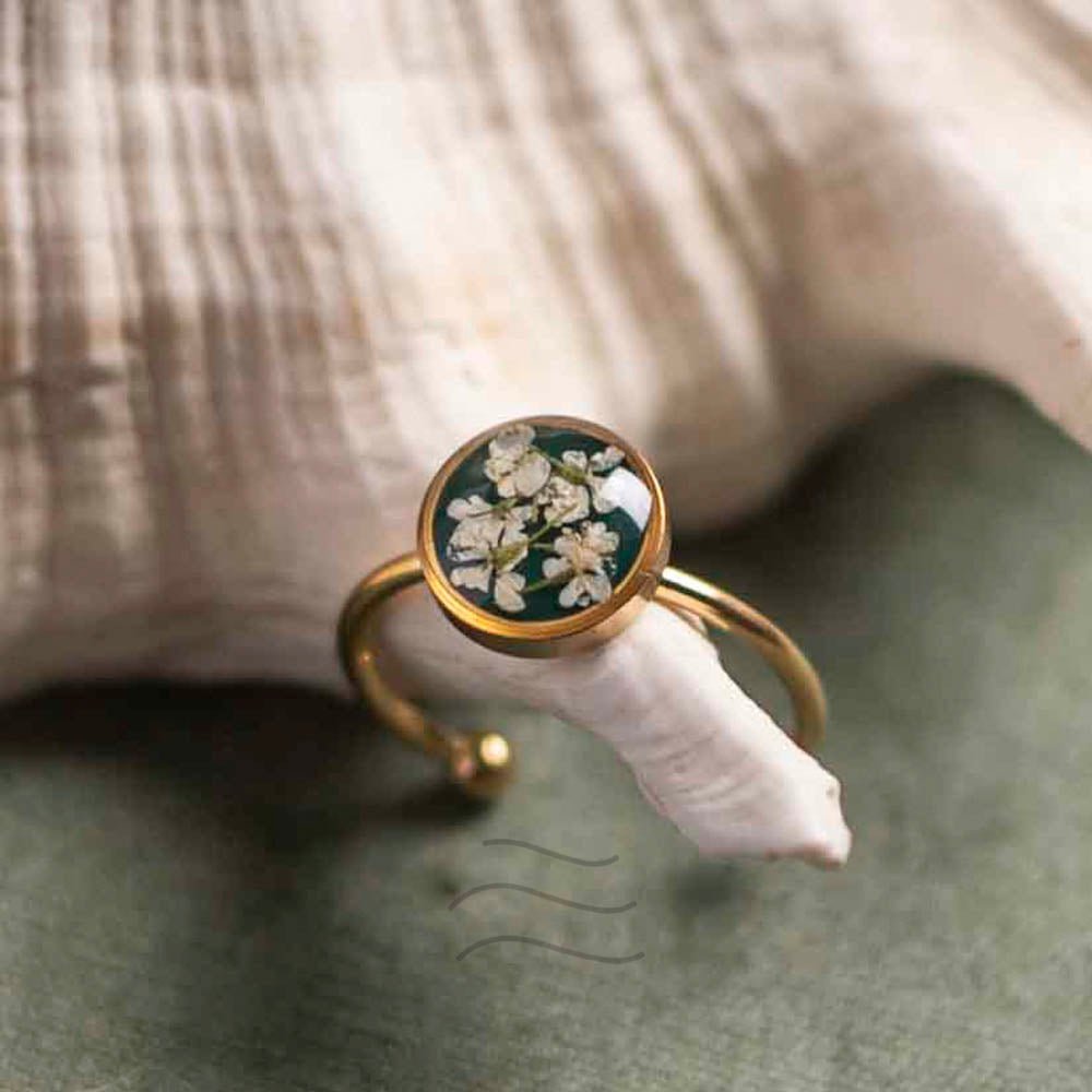 Bird's Nest Jade Ring - Real flower Jewellery - Leafy Affair