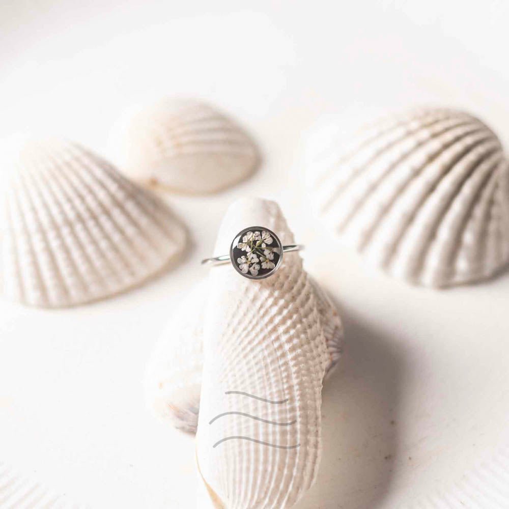 Bird's Nest Ebony Ring - Real flower Jewellery - Leafy Affair