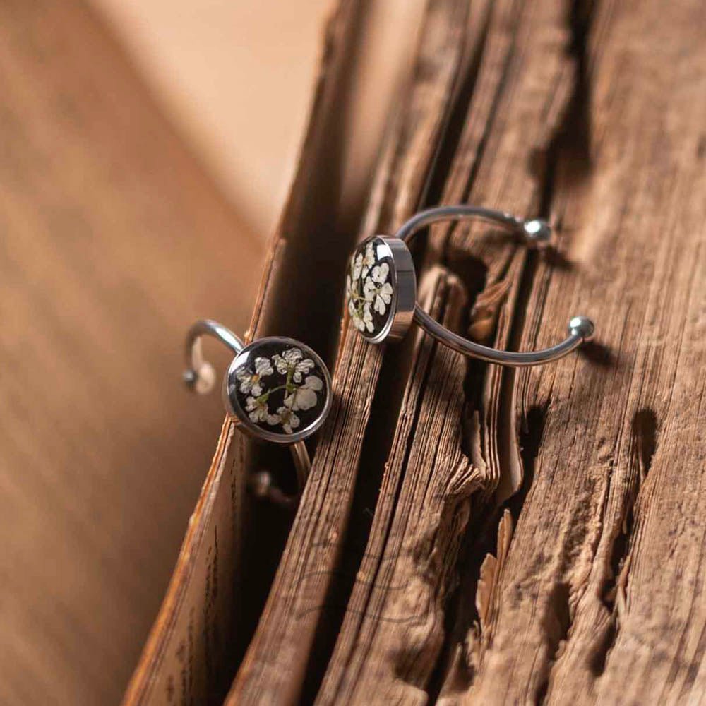 Bird's Nest Ebony Ring - Real flower Jewellery - Leafy Affair