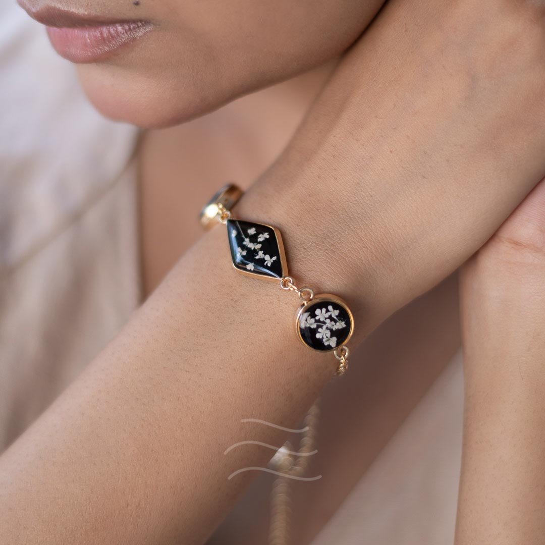 Capella Set - Real flower Jewellery - Leafy Affair